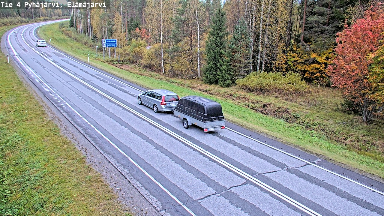 Weather Camera Image Road 4 Pyhäjärvi, Elämäjärvi, Pyhäjärvi, Pohjois-Pohjanmaa