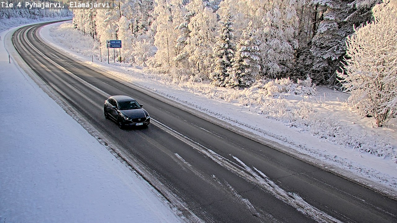 Weather Camera Image Road 4 Pyhäjärvi, Elämäjärvi, Pyhäjärvi, Pohjois-Pohjanmaa