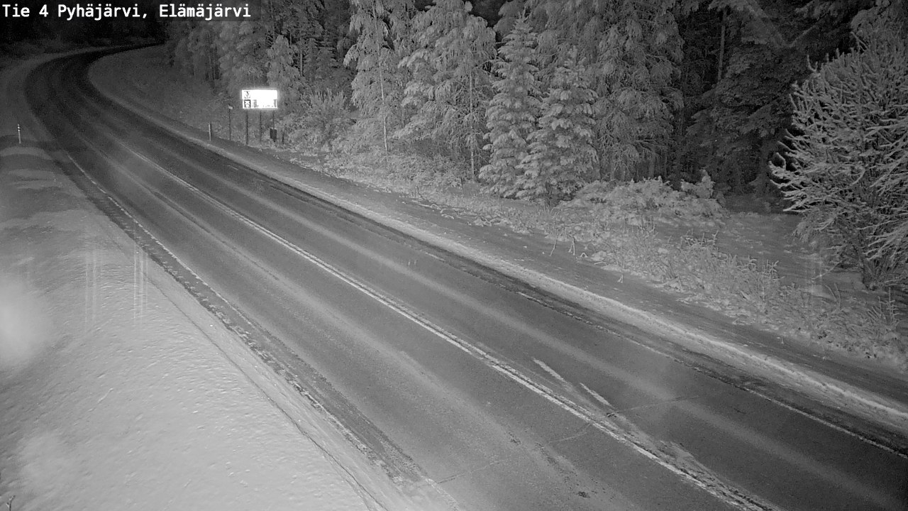 Weather Camera Image Road 4 Pyhäjärvi, Elämäjärvi, Pyhäjärvi, Pohjois-Pohjanmaa