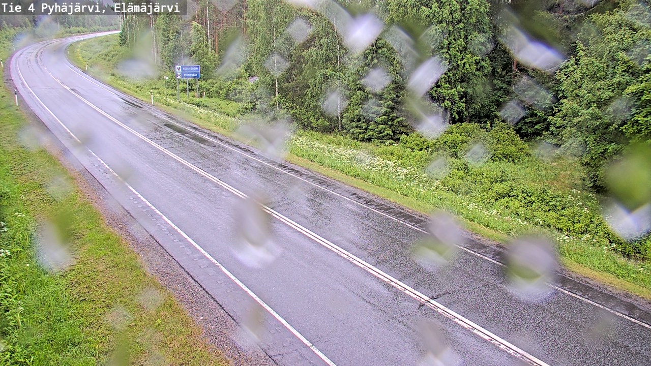 Weather Camera Image Road 4 Pyhäjärvi, Elämäjärvi, Pyhäjärvi, Pohjois-Pohjanmaa