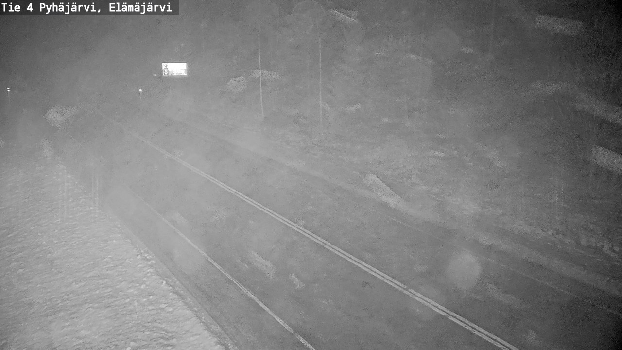 Weather Camera Image Väg 4 Pyhäjärvi, Elämäjärvi, Pyhäjärvi, Pohjois-Pohjanmaa