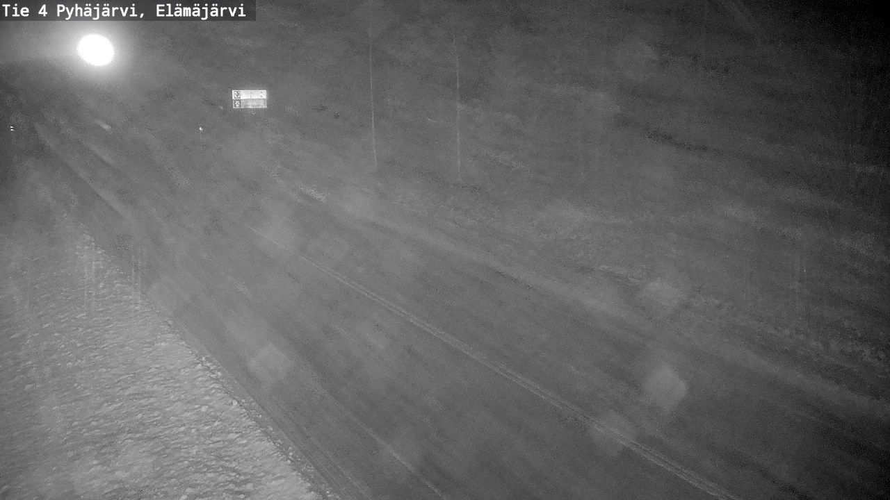 Weather Camera Image Road 4 Pyhäjärvi, Elämäjärvi, Pyhäjärvi, Pohjois-Pohjanmaa