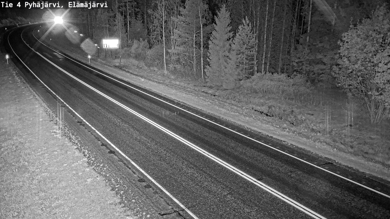 Weather Camera Image Road 4 Pyhäjärvi, Elämäjärvi, Pyhäjärvi, Pohjois-Pohjanmaa