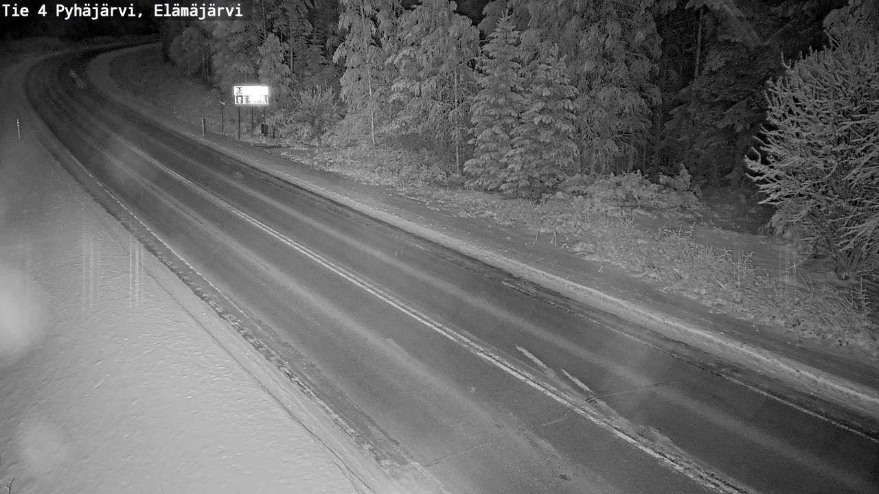 Weather Camera Image Road 4 Pyhäjärvi, Elämäjärvi, Pyhäjärvi, Pohjois-Pohjanmaa