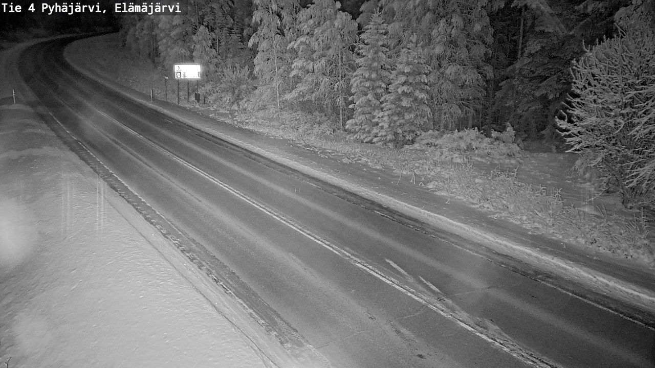 Weather Camera Image Road 4 Pyhäjärvi, Elämäjärvi, Pyhäjärvi, Pohjois-Pohjanmaa
