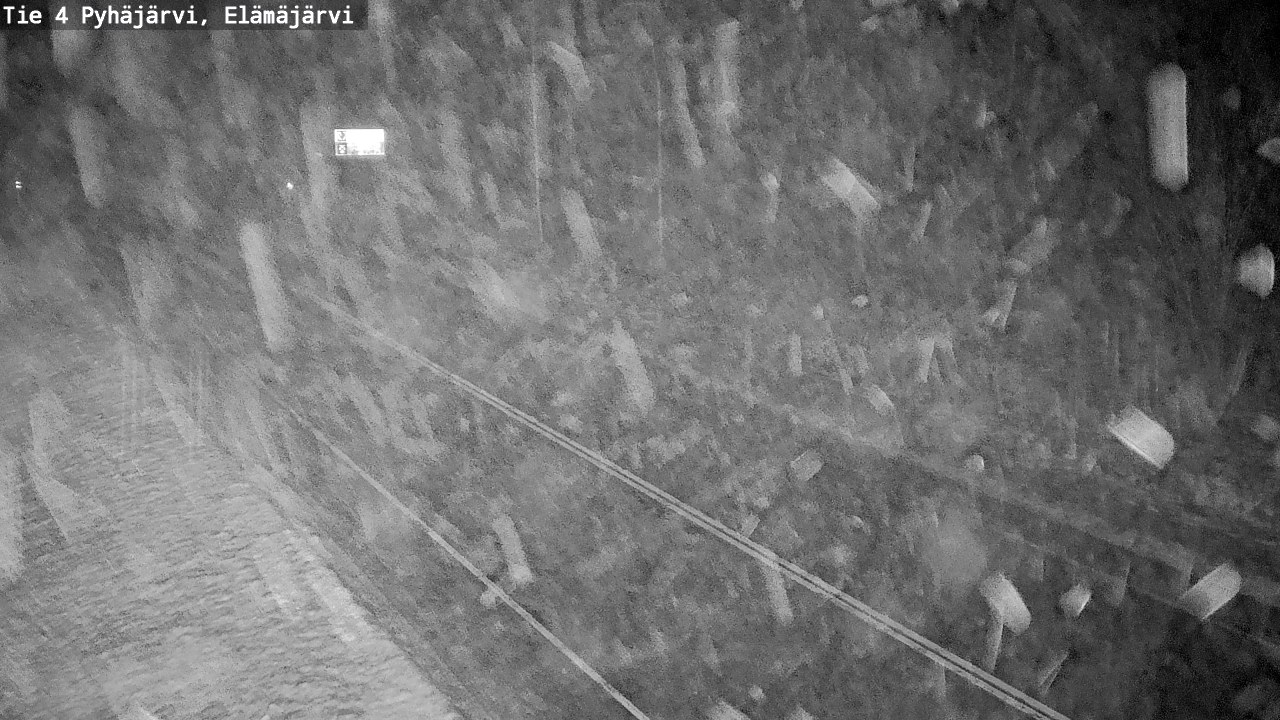Weather Camera Image Väg 4 Pyhäjärvi, Elämäjärvi, Pyhäjärvi, Pohjois-Pohjanmaa