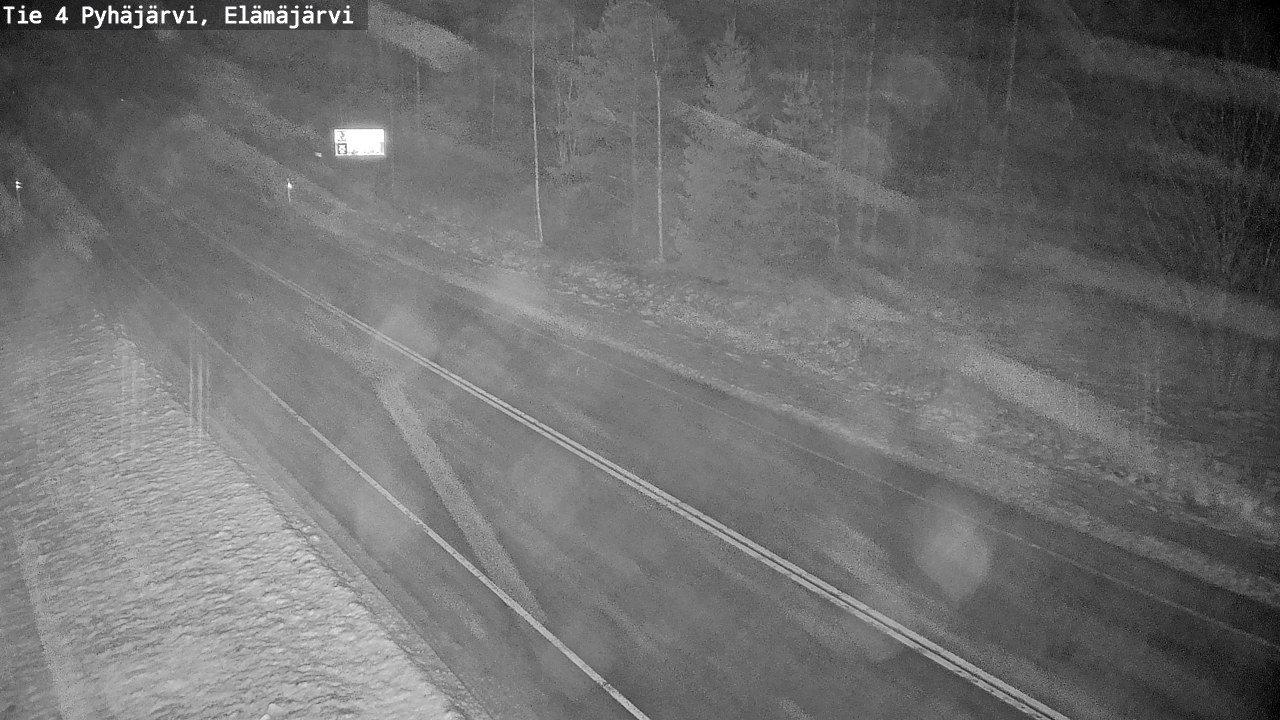 Weather Camera Image Väg 4 Pyhäjärvi, Elämäjärvi, Pyhäjärvi, Pohjois-Pohjanmaa