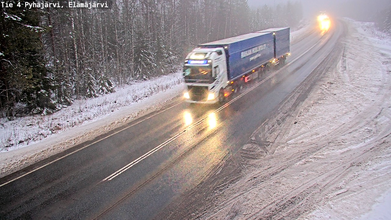Weather Camera Image Road 4 Pyhäjärvi, Elämäjärvi, Pyhäjärvi, Pohjois-Pohjanmaa