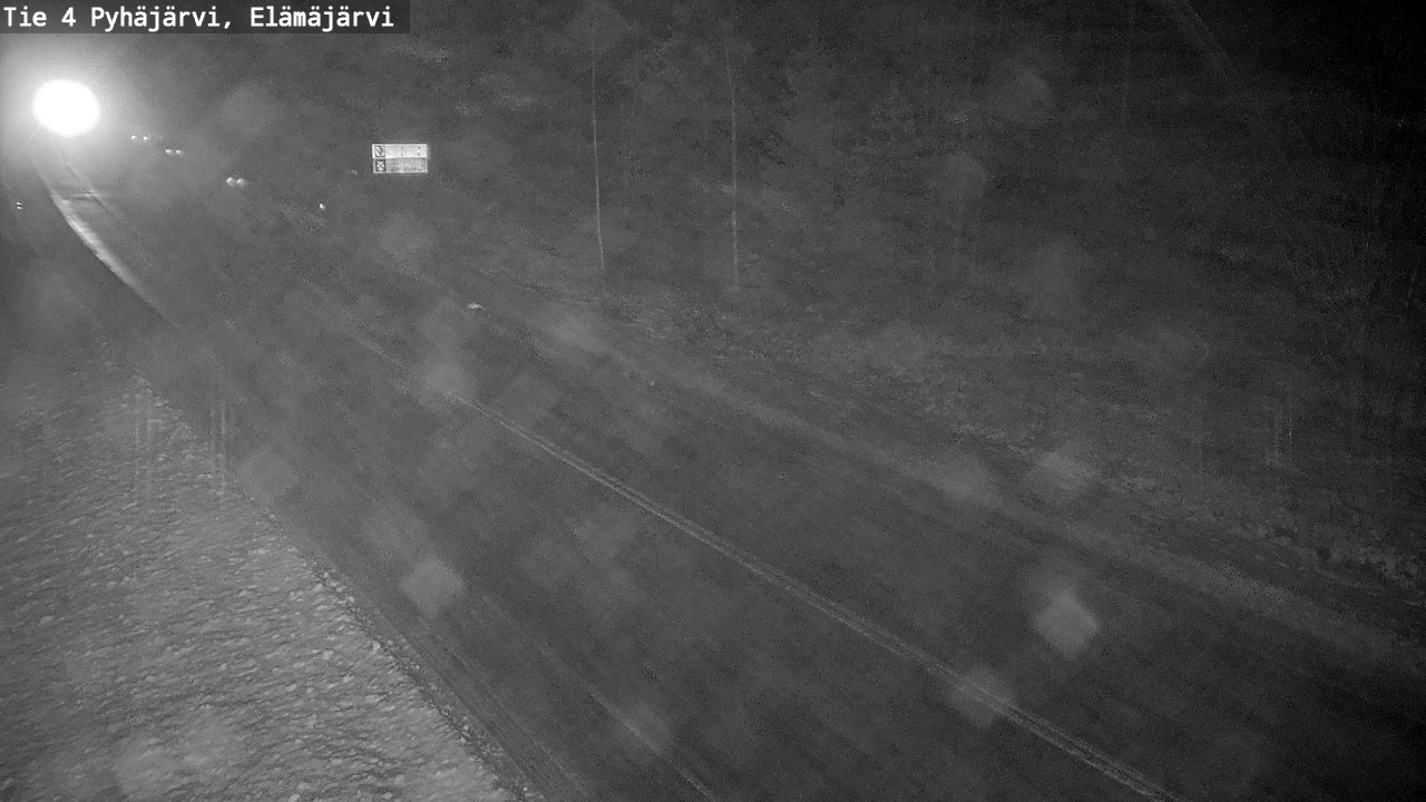 Weather Camera Image Road 4 Pyhäjärvi, Elämäjärvi, Pyhäjärvi, Pohjois-Pohjanmaa