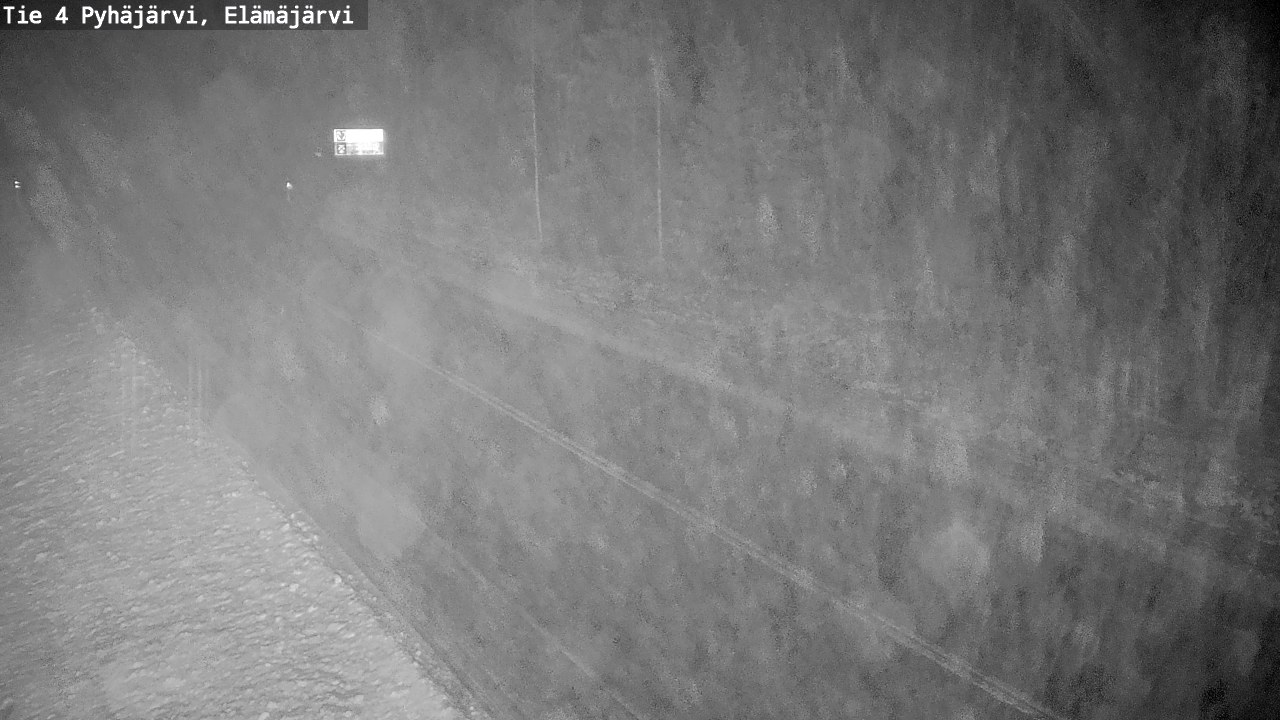 Weather Camera Image Road 4 Pyhäjärvi, Elämäjärvi, Pyhäjärvi, Pohjois-Pohjanmaa