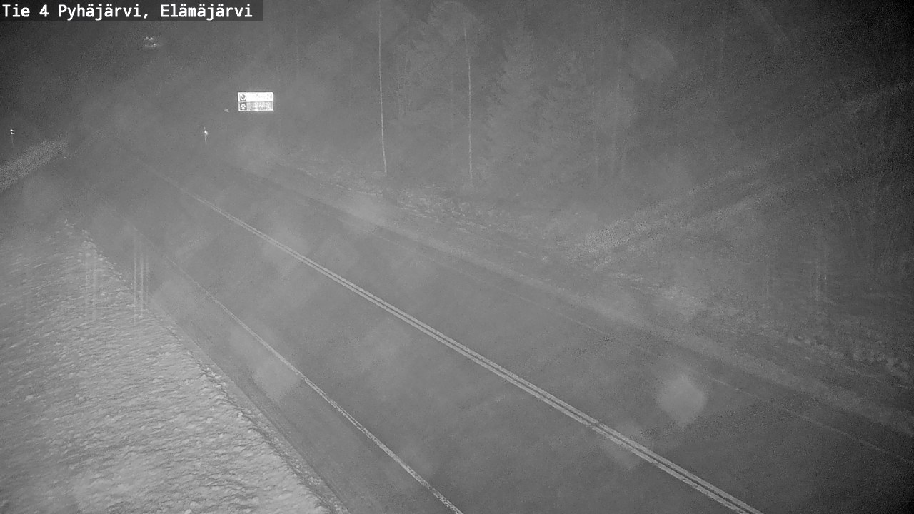Weather Camera Image Väg 4 Pyhäjärvi, Elämäjärvi, Pyhäjärvi, Pohjois-Pohjanmaa