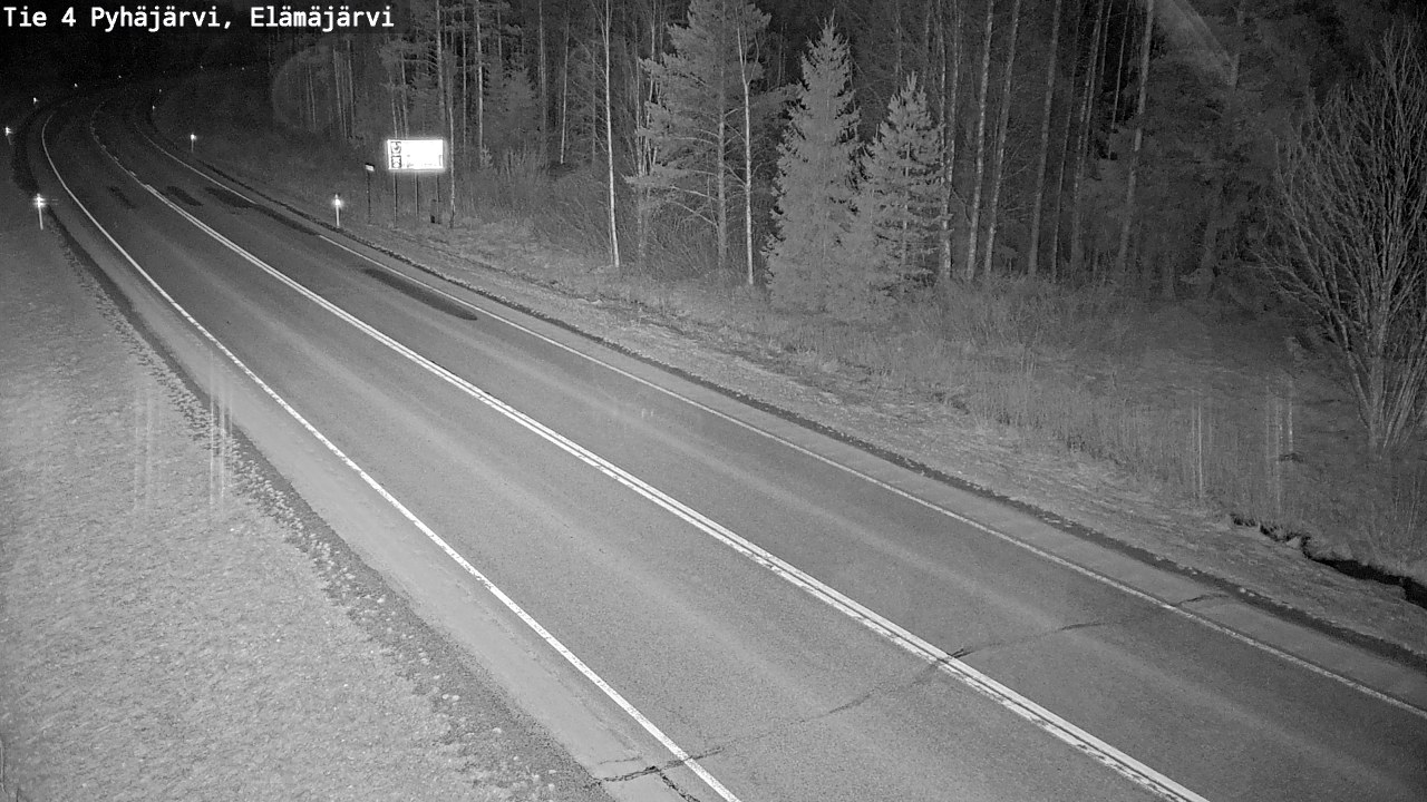 Weather Camera Image Road 4 Pyhäjärvi, Elämäjärvi, Pyhäjärvi, Pohjois-Pohjanmaa