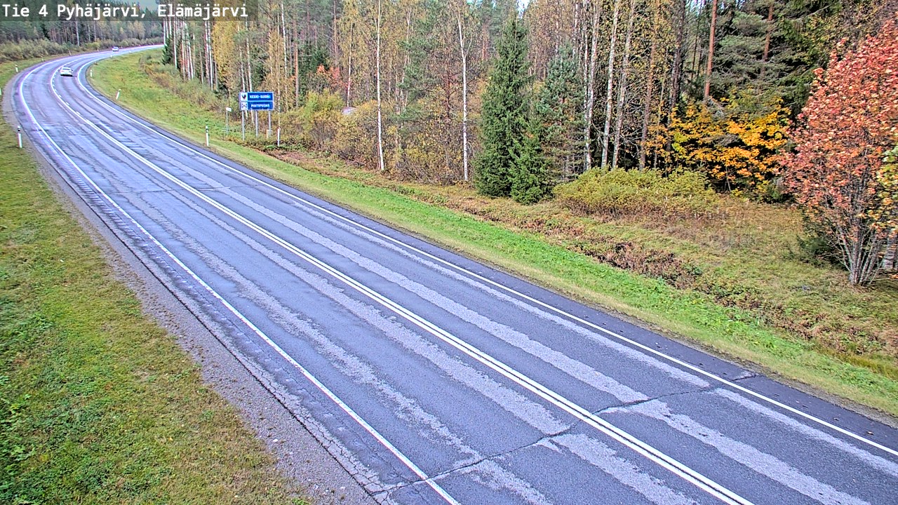 Weather Camera Image Road 4 Pyhäjärvi, Elämäjärvi, Pyhäjärvi, Pohjois-Pohjanmaa