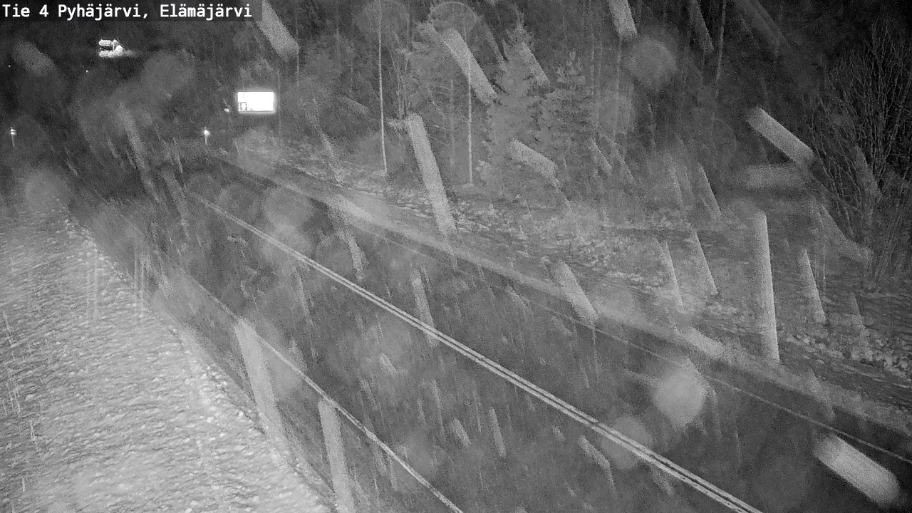 Weather Camera Image Väg 4 Pyhäjärvi, Elämäjärvi, Pyhäjärvi, Pohjois-Pohjanmaa