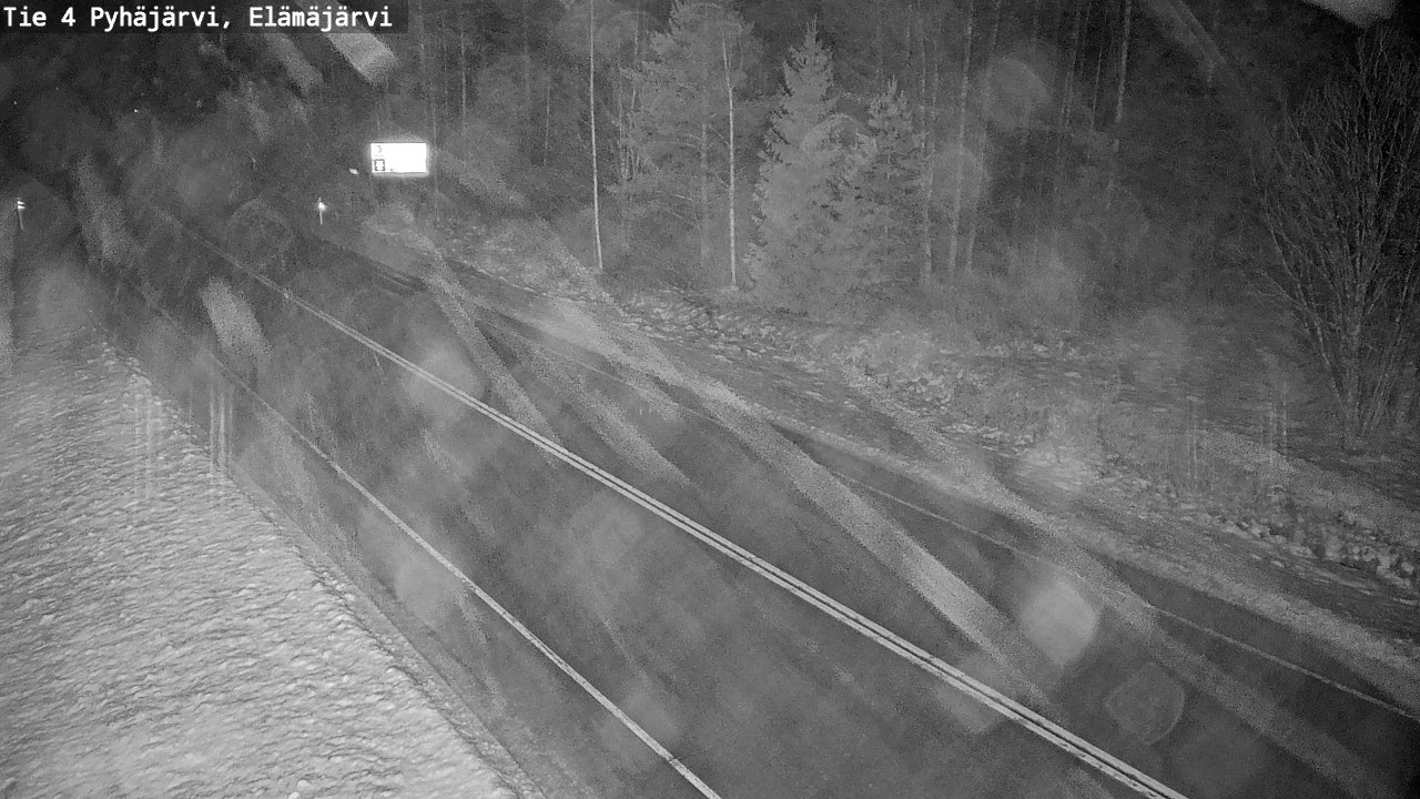 Weather Camera Image Väg 4 Pyhäjärvi, Elämäjärvi, Pyhäjärvi, Pohjois-Pohjanmaa