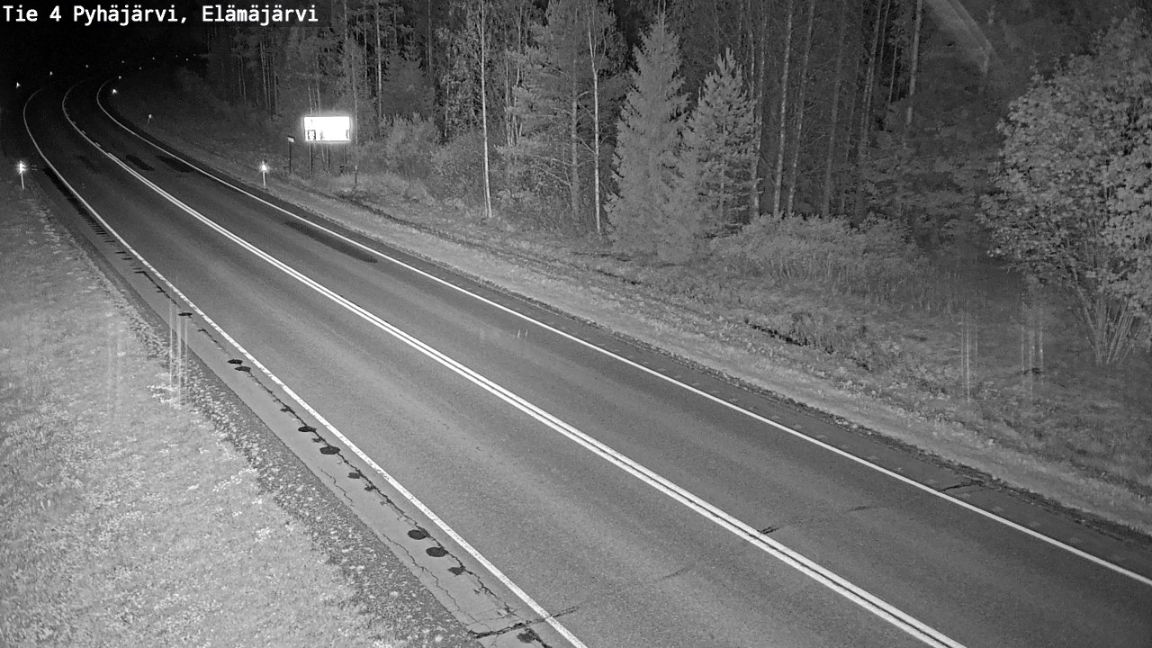 Weather Camera Image Road 4 Pyhäjärvi, Elämäjärvi, Pyhäjärvi, Pohjois-Pohjanmaa