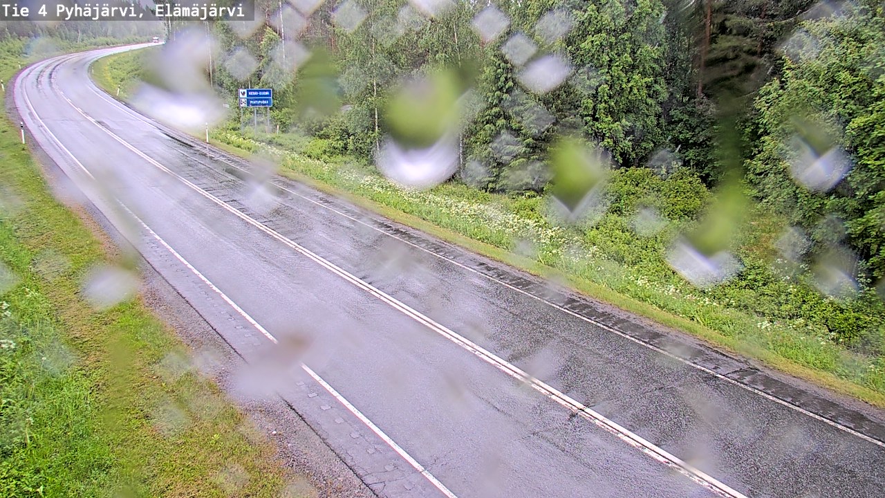 Weather Camera Image Väg 4 Pyhäjärvi, Elämäjärvi, Pyhäjärvi, Pohjois-Pohjanmaa