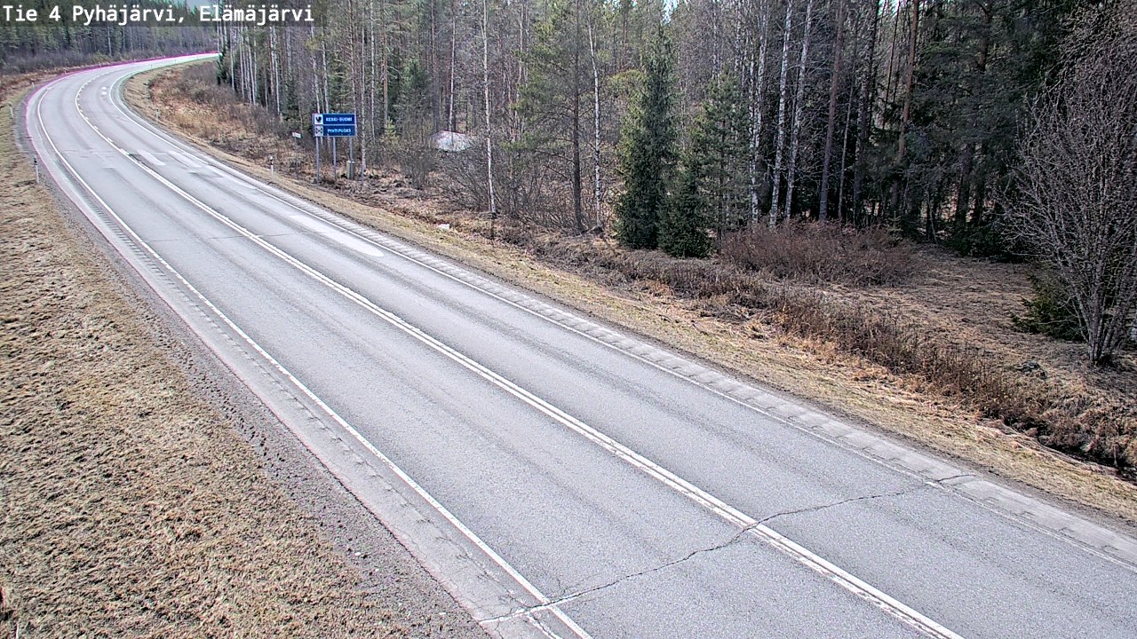 Weather Camera Image Road 4 Pyhäjärvi, Elämäjärvi, Pyhäjärvi, Pohjois-Pohjanmaa