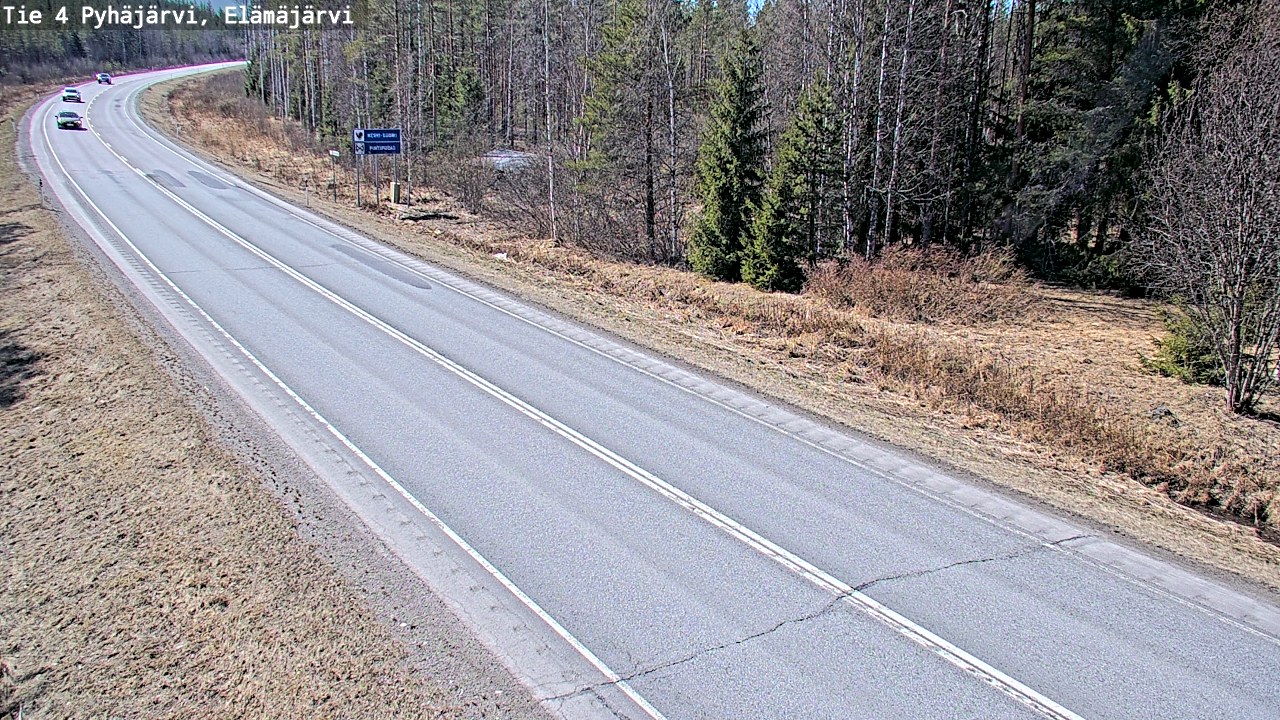Weather Camera Image Road 4 Pyhäjärvi, Elämäjärvi, Pyhäjärvi, Pohjois-Pohjanmaa