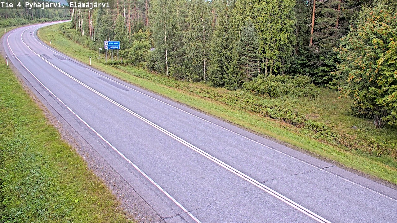 Weather Camera Image Väg 4 Pyhäjärvi, Elämäjärvi, Pyhäjärvi, Pohjois-Pohjanmaa
