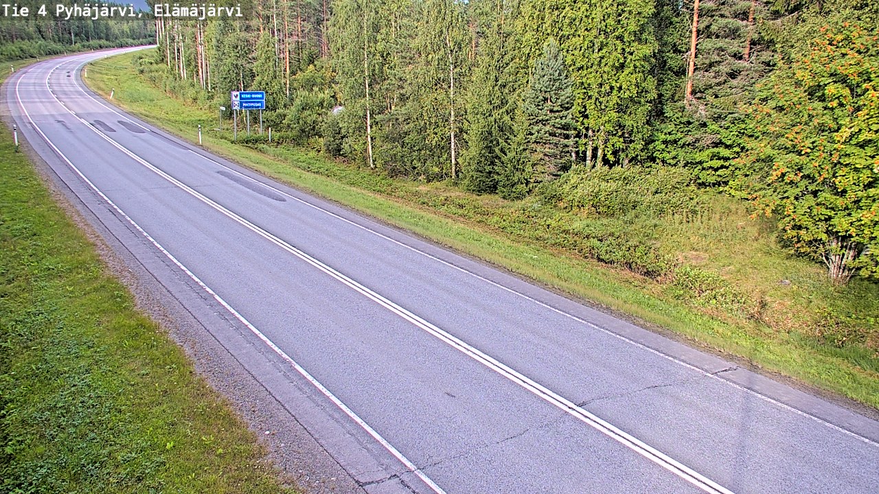 Weather Camera Image Väg 4 Pyhäjärvi, Elämäjärvi, Pyhäjärvi, Pohjois-Pohjanmaa