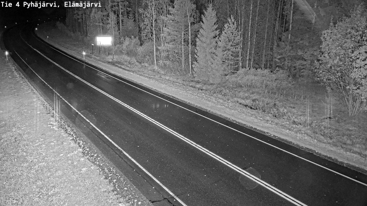 Weather Camera Image Road 4 Pyhäjärvi, Elämäjärvi, Pyhäjärvi, Pohjois-Pohjanmaa
