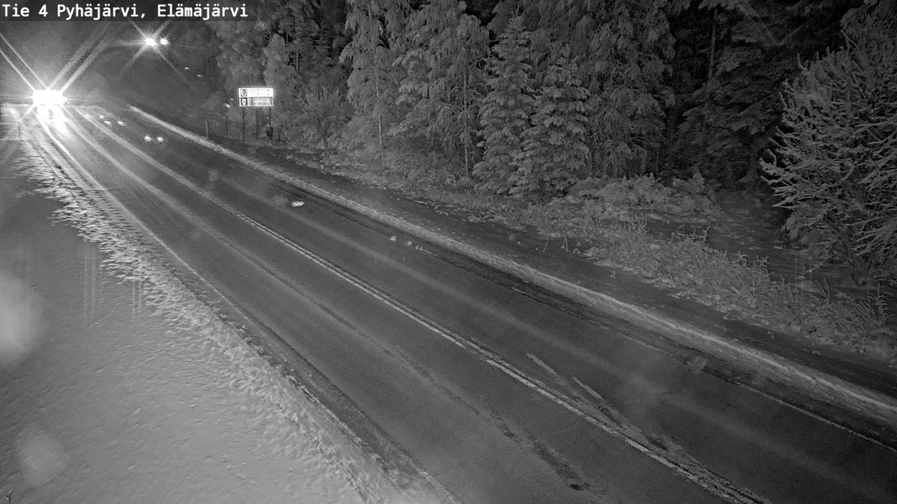 Weather Camera Image Road 4 Pyhäjärvi, Elämäjärvi, Pyhäjärvi, Pohjois-Pohjanmaa