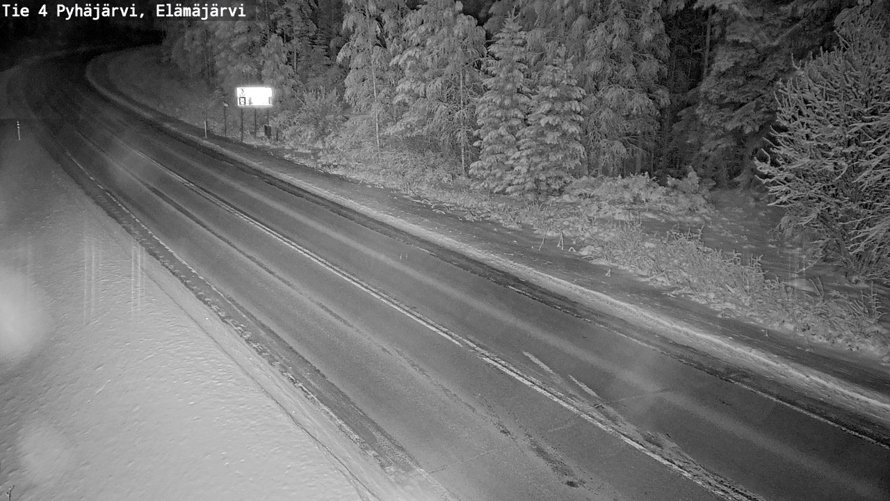 Weather Camera Image Road 4 Pyhäjärvi, Elämäjärvi, Pyhäjärvi, Pohjois-Pohjanmaa