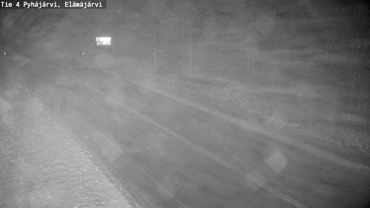Weather Camera Image Road 4 Pyhäjärvi, Elämäjärvi, Pyhäjärvi, Pohjois-Pohjanmaa