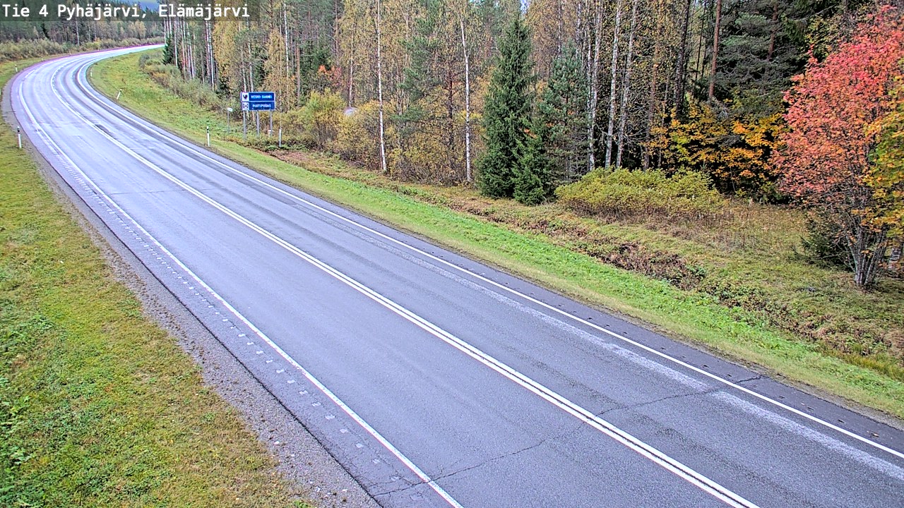 Weather Camera Image Road 4 Pyhäjärvi, Elämäjärvi, Pyhäjärvi, Pohjois-Pohjanmaa