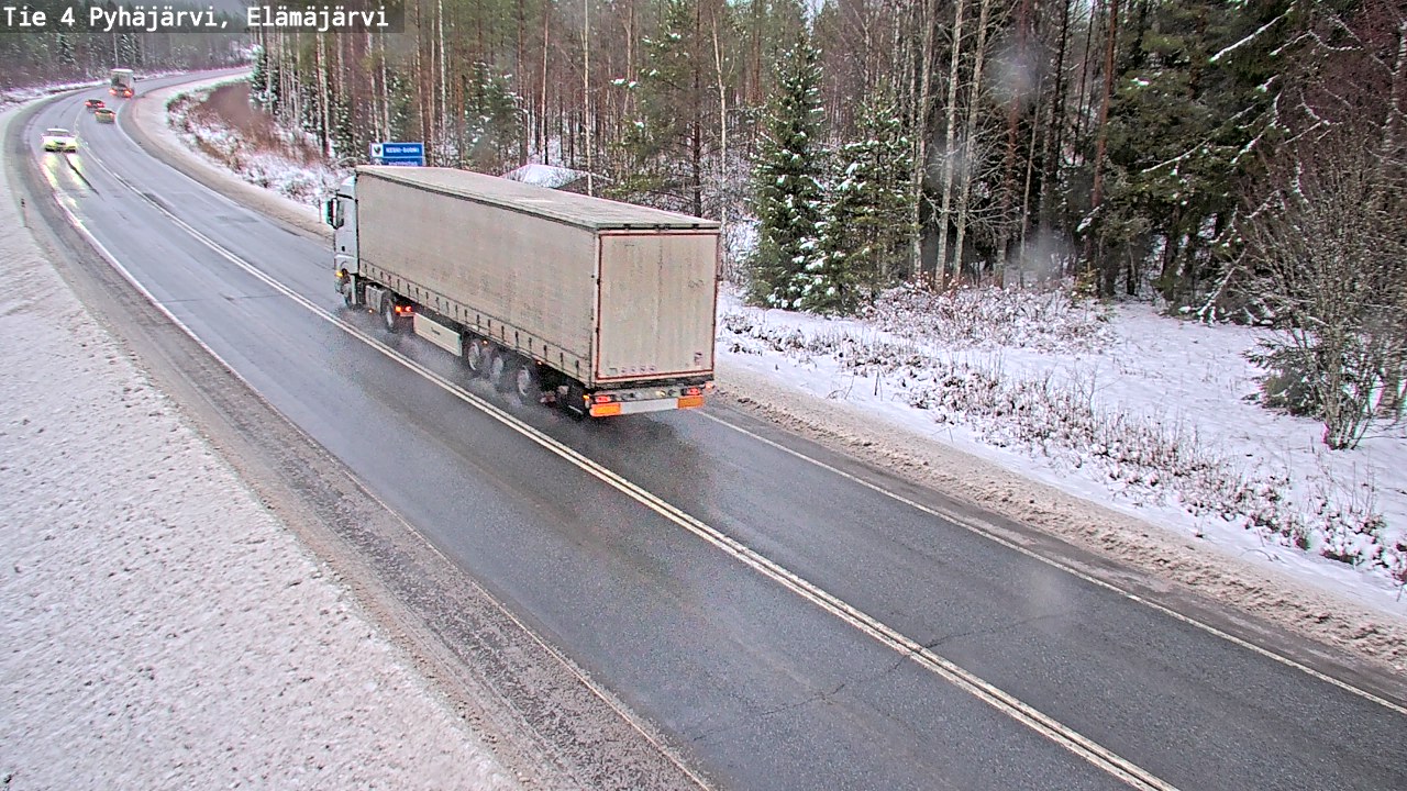 Weather Camera Image Väg 4 Pyhäjärvi, Elämäjärvi, Pyhäjärvi, Pohjois-Pohjanmaa