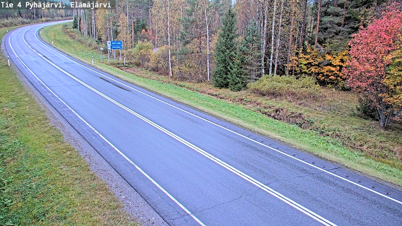 Weather Camera Image Road 4 Pyhäjärvi, Elämäjärvi, Pyhäjärvi, Pohjois-Pohjanmaa
