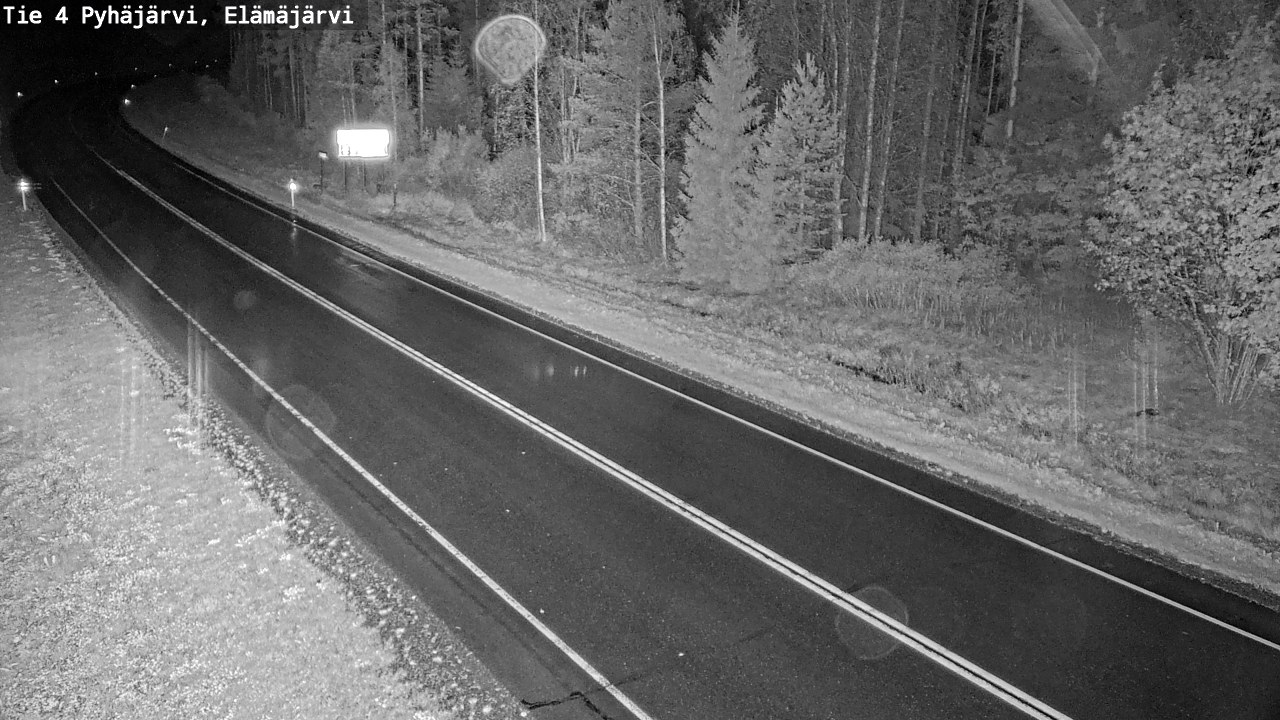 Weather Camera Image Road 4 Pyhäjärvi, Elämäjärvi, Pyhäjärvi, Pohjois-Pohjanmaa