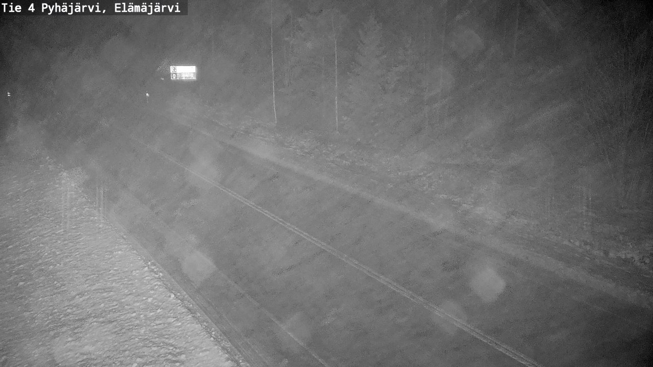 Weather Camera Image Road 4 Pyhäjärvi, Elämäjärvi, Pyhäjärvi, Pohjois-Pohjanmaa