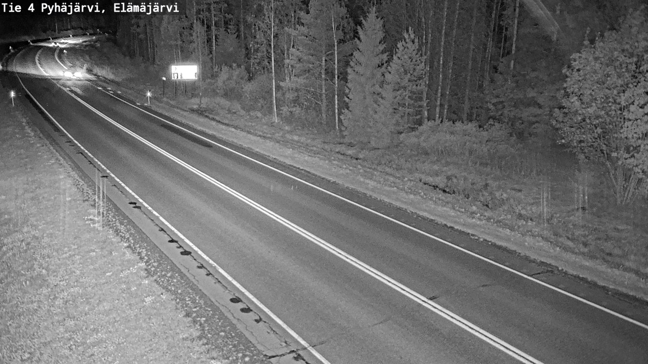 Weather Camera Image Road 4 Pyhäjärvi, Elämäjärvi, Pyhäjärvi, Pohjois-Pohjanmaa