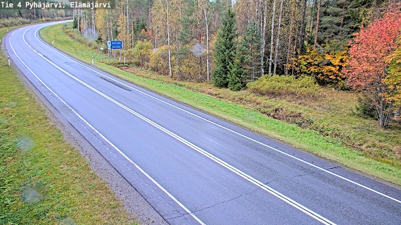 Weather Camera Image Road 4 Pyhäjärvi, Elämäjärvi, Pyhäjärvi, Pohjois-Pohjanmaa