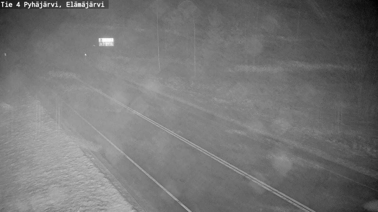 Weather Camera Image Väg 4 Pyhäjärvi, Elämäjärvi, Pyhäjärvi, Pohjois-Pohjanmaa