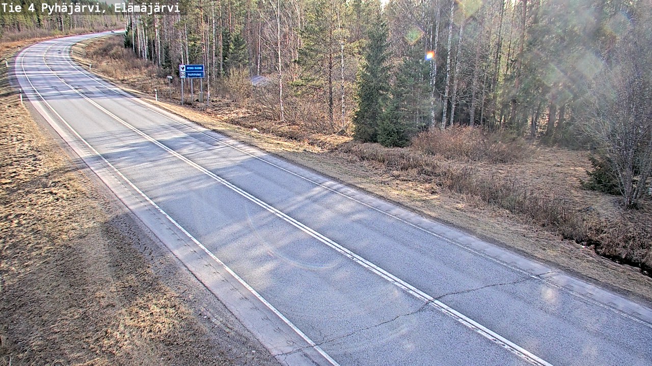 Weather Camera Image Road 4 Pyhäjärvi, Elämäjärvi, Pyhäjärvi, Pohjois-Pohjanmaa