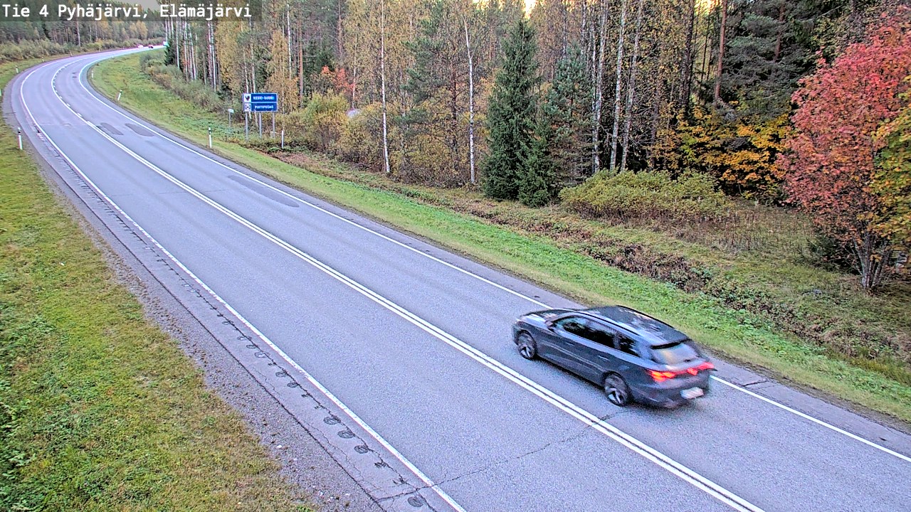 Weather Camera Image Road 4 Pyhäjärvi, Elämäjärvi, Pyhäjärvi, Pohjois-Pohjanmaa