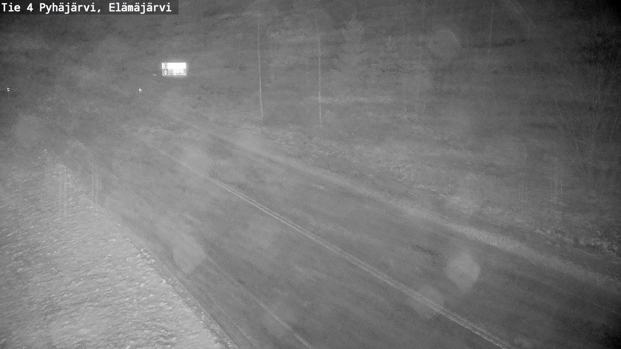 Weather Camera Image Road 4 Pyhäjärvi, Elämäjärvi, Pyhäjärvi, Pohjois-Pohjanmaa