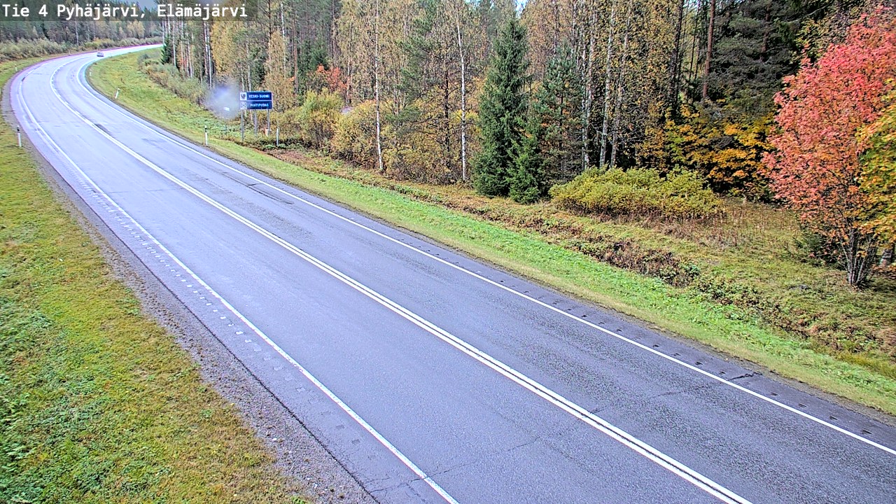 Weather Camera Image Road 4 Pyhäjärvi, Elämäjärvi, Pyhäjärvi, Pohjois-Pohjanmaa