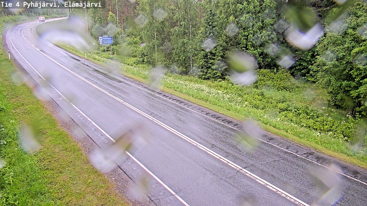 Weather Camera Image Road 4 Pyhäjärvi, Elämäjärvi, Pyhäjärvi, Pohjois-Pohjanmaa