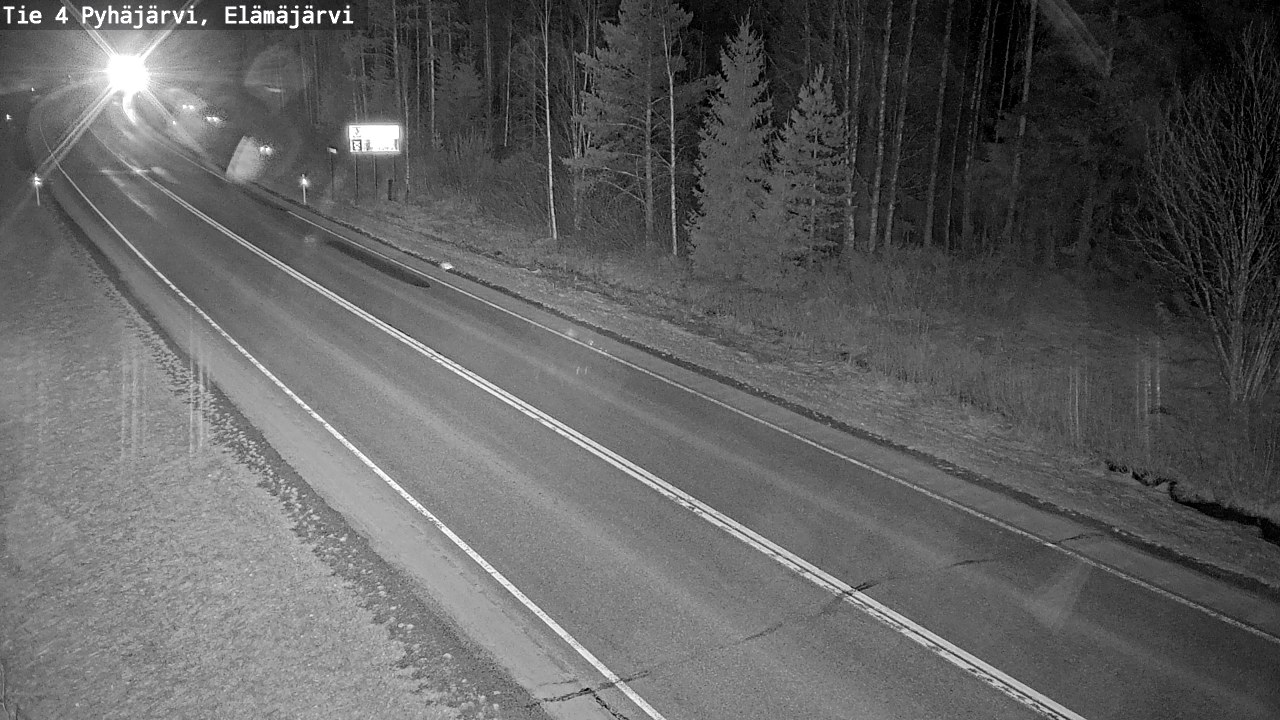 Weather Camera Image Road 4 Pyhäjärvi, Elämäjärvi, Pyhäjärvi, Pohjois-Pohjanmaa