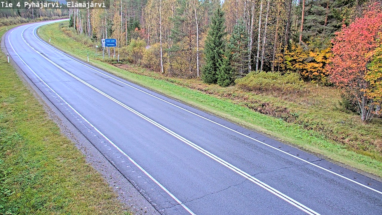 Weather Camera Image Road 4 Pyhäjärvi, Elämäjärvi, Pyhäjärvi, Pohjois-Pohjanmaa