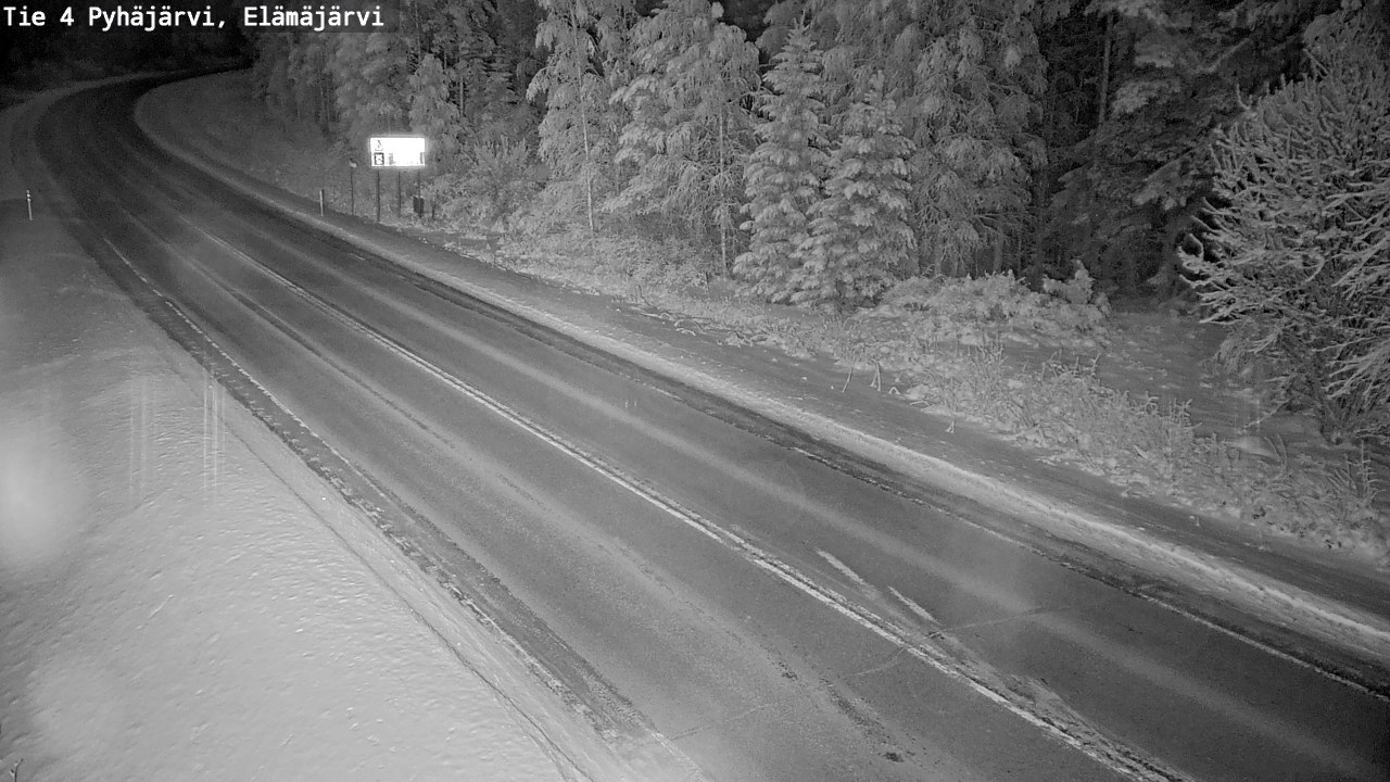 Weather Camera Image Road 4 Pyhäjärvi, Elämäjärvi, Pyhäjärvi, Pohjois-Pohjanmaa