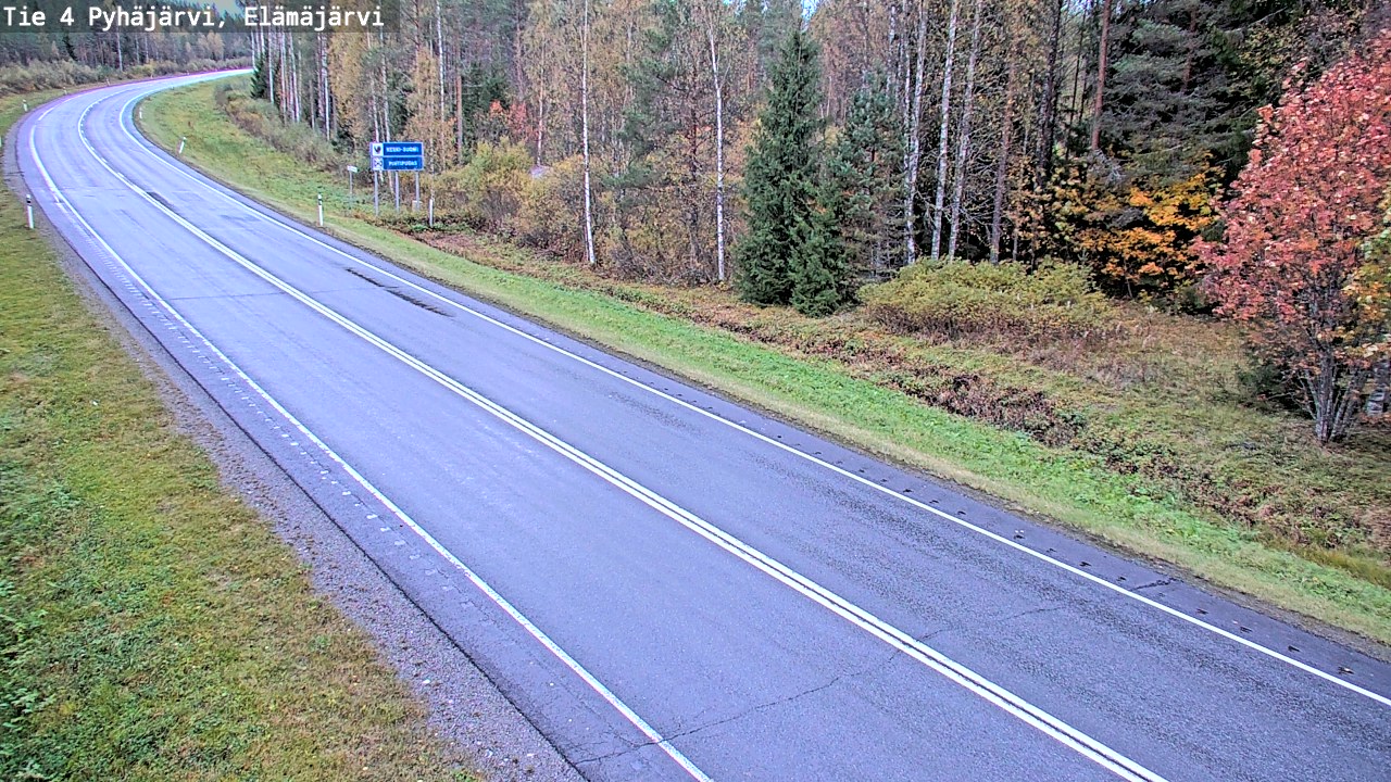 Weather Camera Image Road 4 Pyhäjärvi, Elämäjärvi, Pyhäjärvi, Pohjois-Pohjanmaa