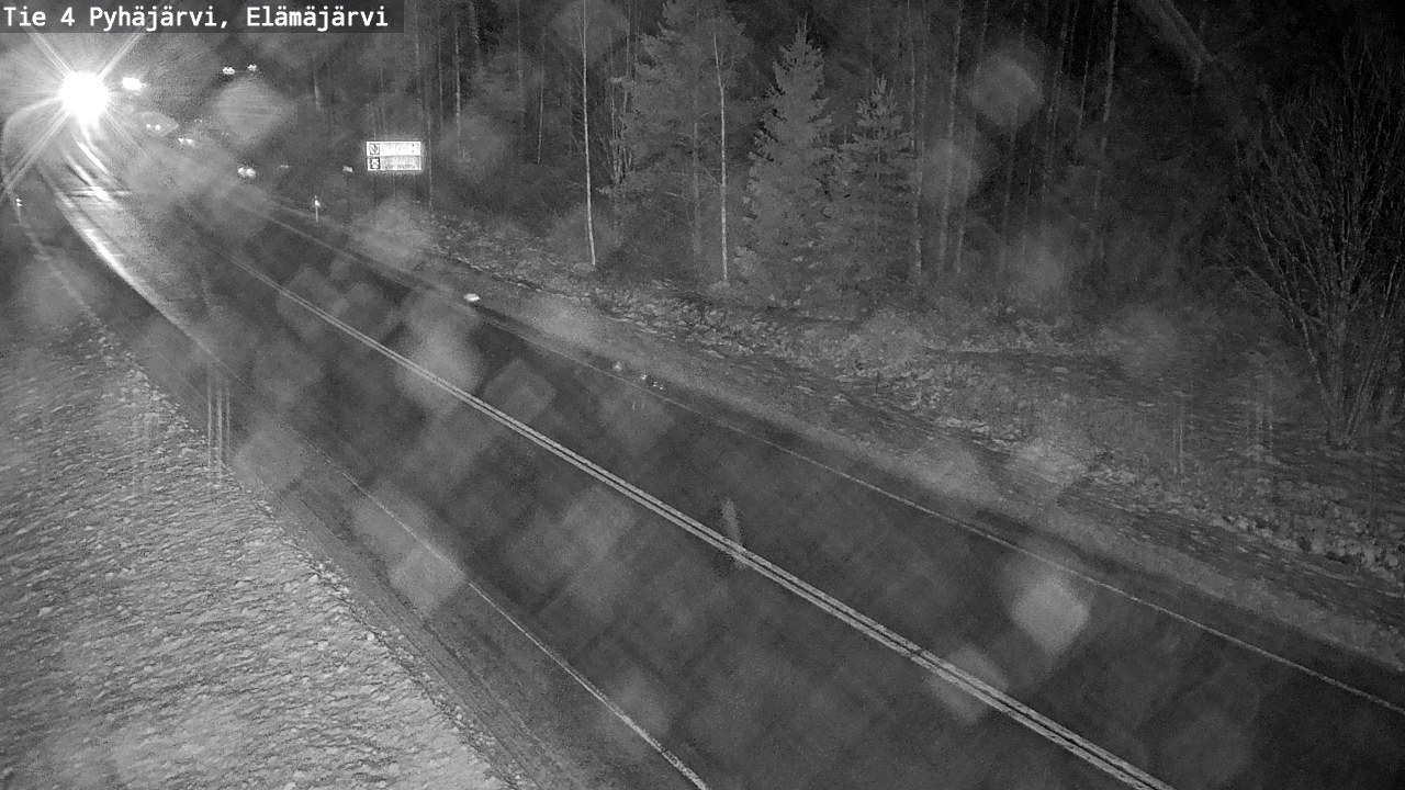 Weather Camera Image Väg 4 Pyhäjärvi, Elämäjärvi, Pyhäjärvi, Pohjois-Pohjanmaa