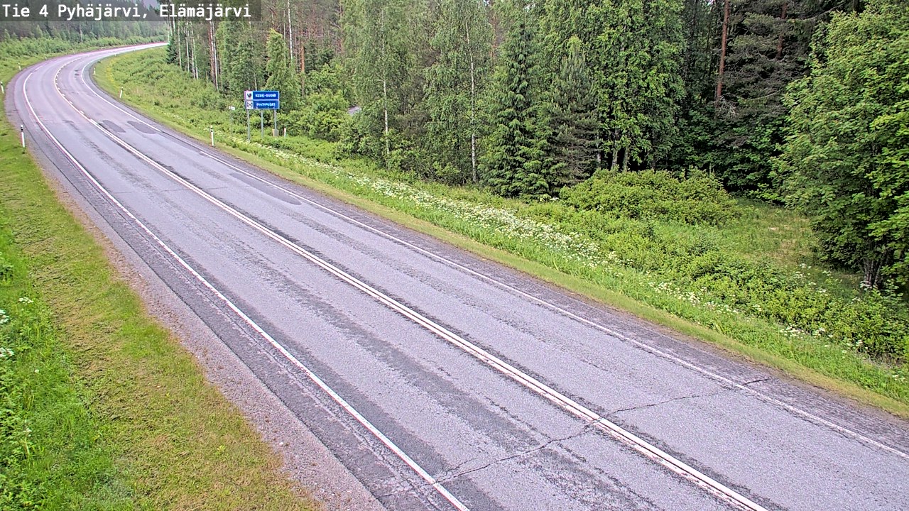 Weather Camera Image Road 4 Pyhäjärvi, Elämäjärvi, Pyhäjärvi, Pohjois-Pohjanmaa
