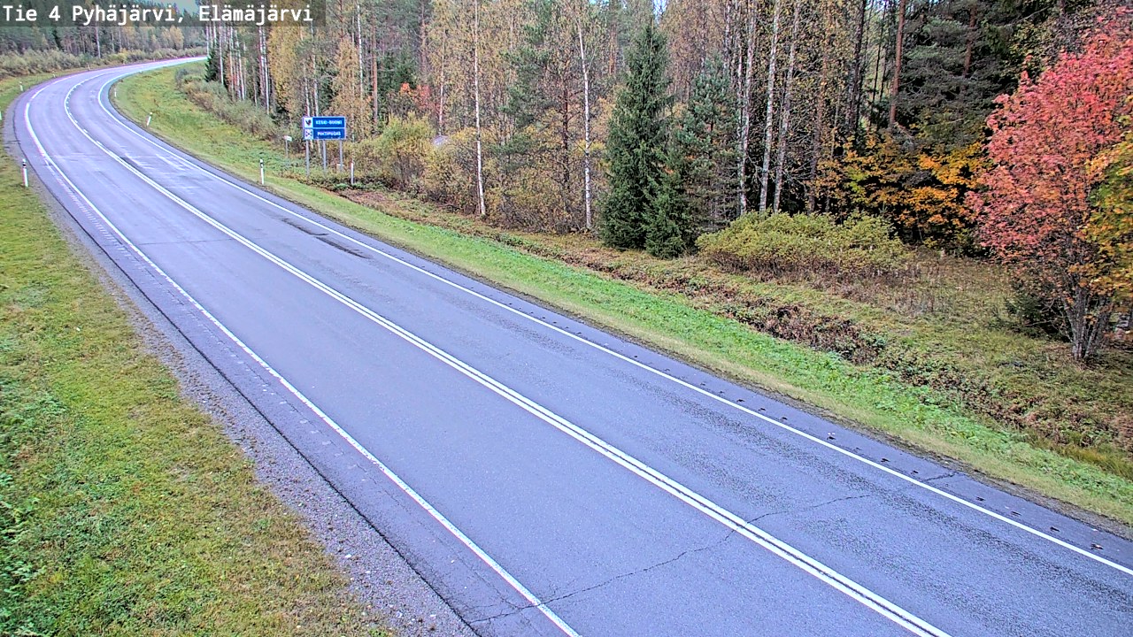Weather Camera Image Road 4 Pyhäjärvi, Elämäjärvi, Pyhäjärvi, Pohjois-Pohjanmaa