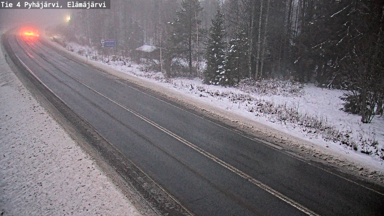 Weather Camera Image Road 4 Pyhäjärvi, Elämäjärvi, Pyhäjärvi, Pohjois-Pohjanmaa